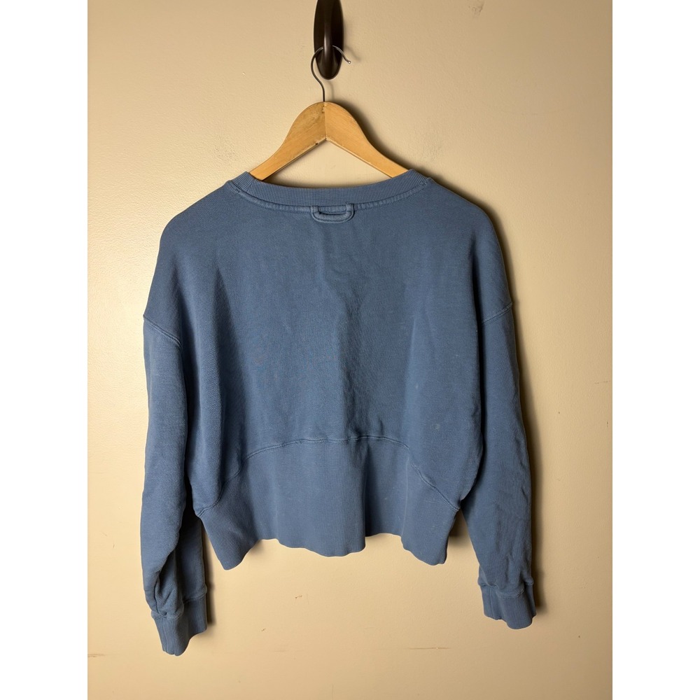 Joy Lab Cropped Sweatshirt Womens M Blue Long Sleeve Casual - Picture 4 of 9
